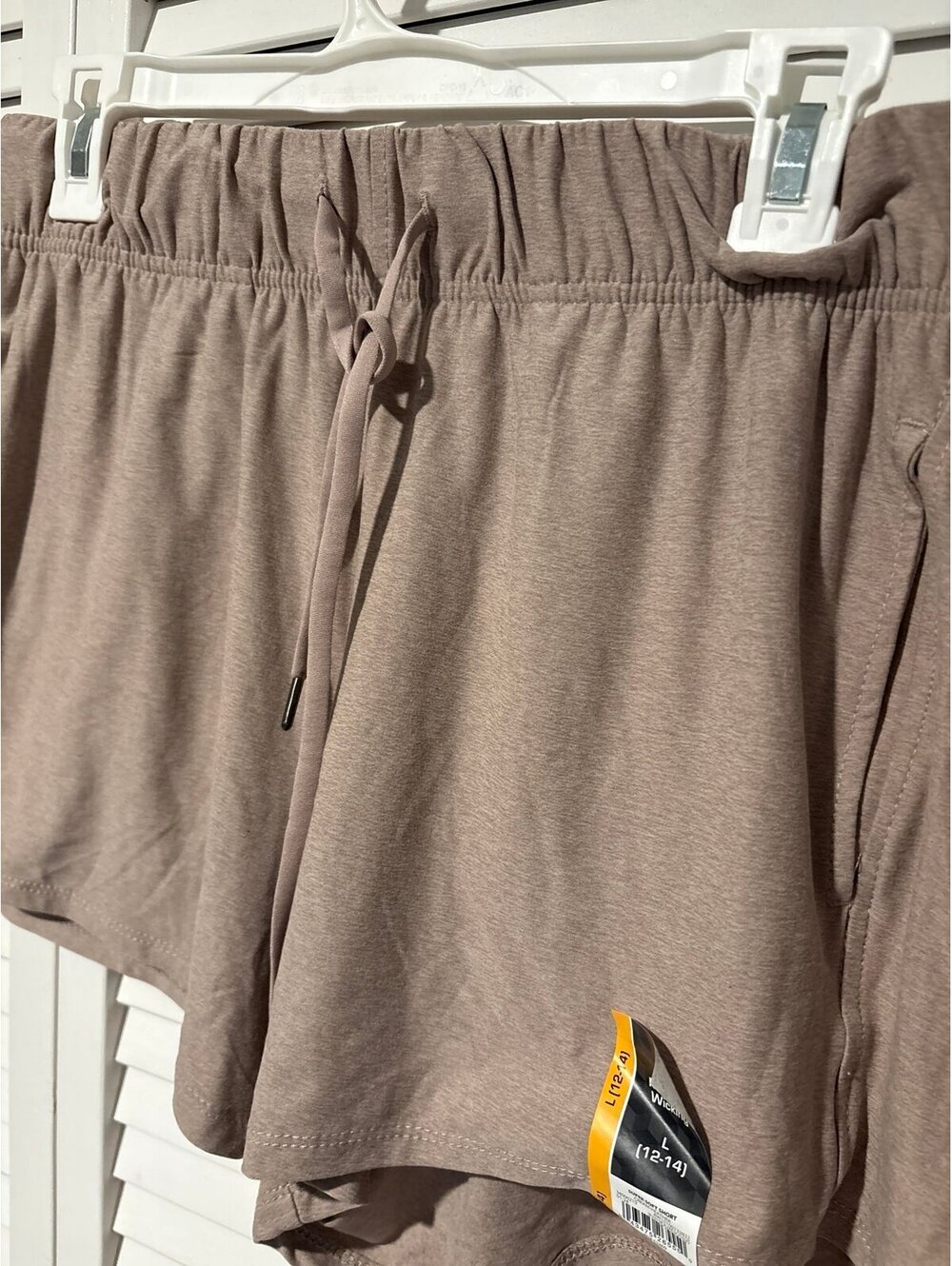 Athletic Works super soft short in cream heather with drawstring - Picture 2 of 4